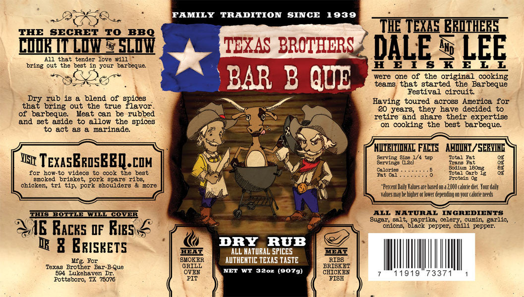 3 Pack - 32 oz Barbeque Dry Rub Spice Bottle