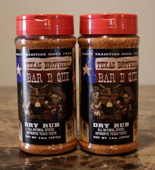 2 Pack - 14 oz Barbecue Dry Rub Spice Bottle